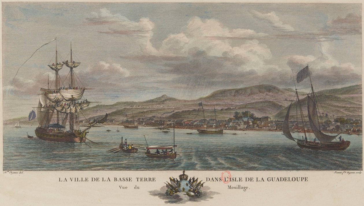 Mouillage de Basse-Terre en Guadeloupe en 1776 - Nicolas Ozanne
