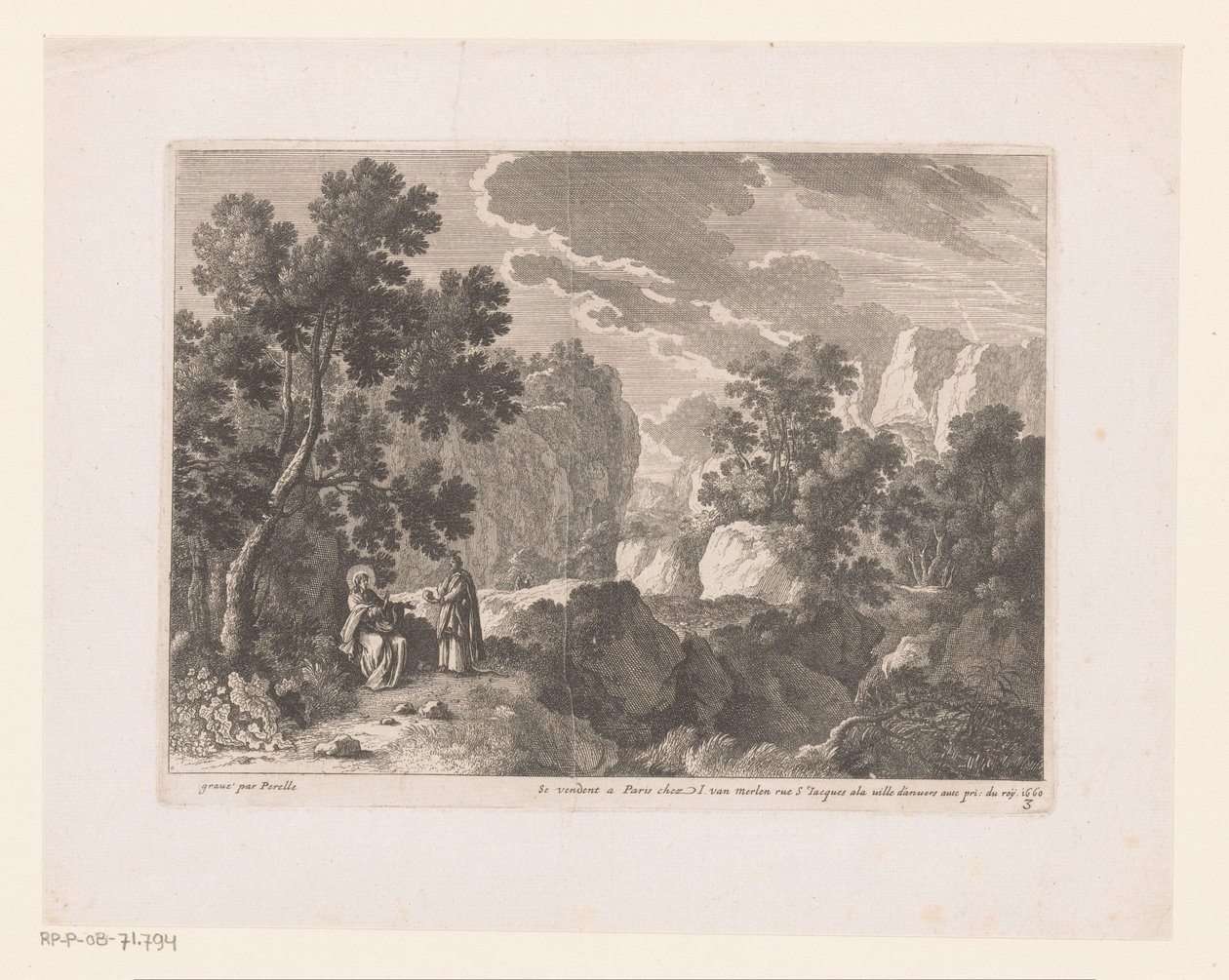 La Tentation du Christ par Satan (Paysages avec scènes de la vie du Christ) - Nicolas Perelle
