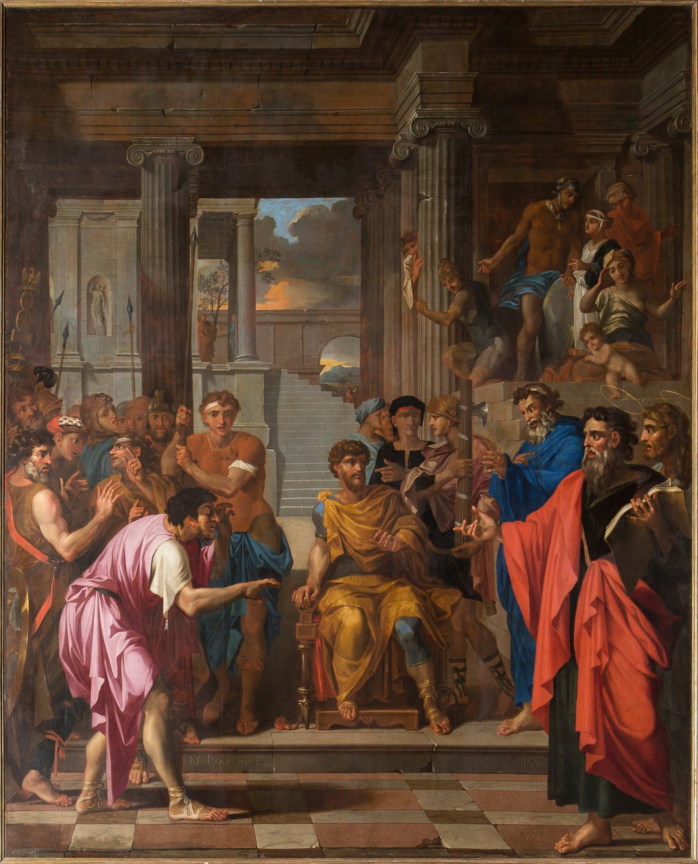 Saint Paul aveugle le faux prophète Bar-Jésus et convertit le Proconsul Sergius - Nicolas Pierre Loir