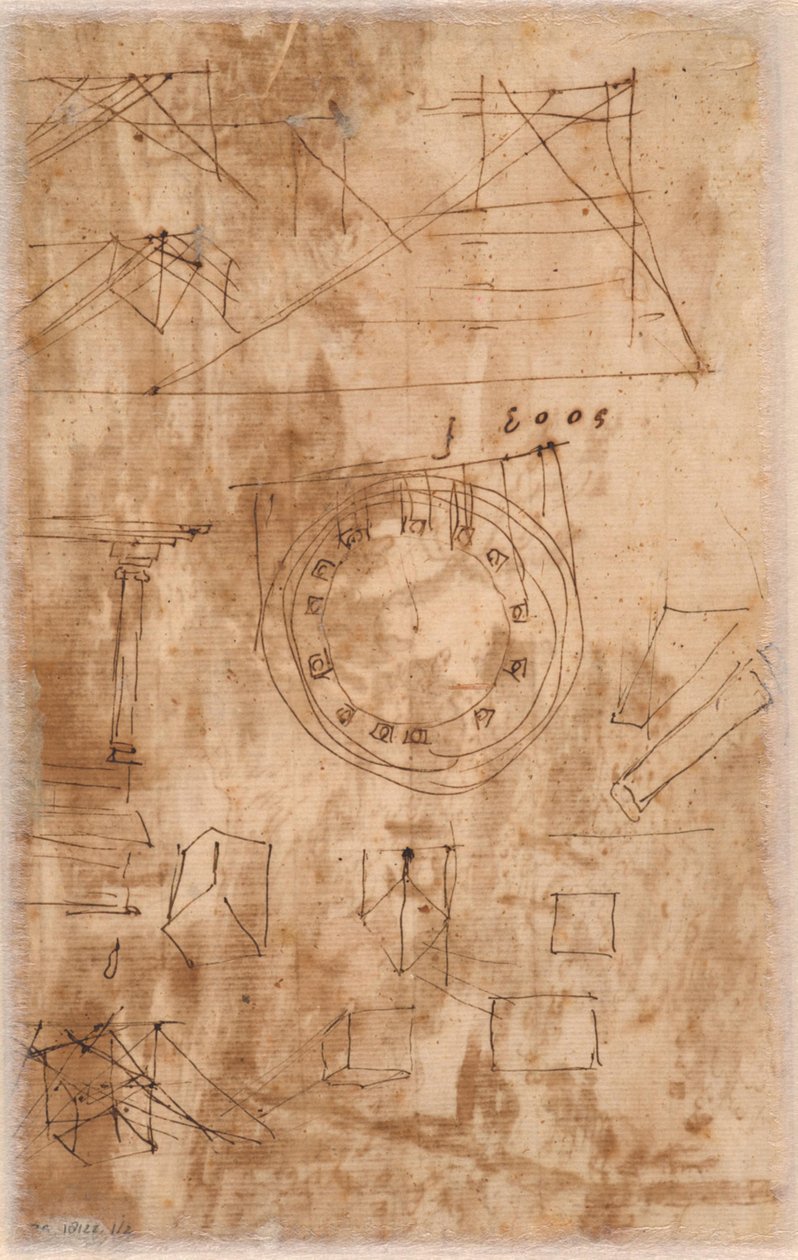 Gribouillages architecturaux (verso) - Nicolas Poussin