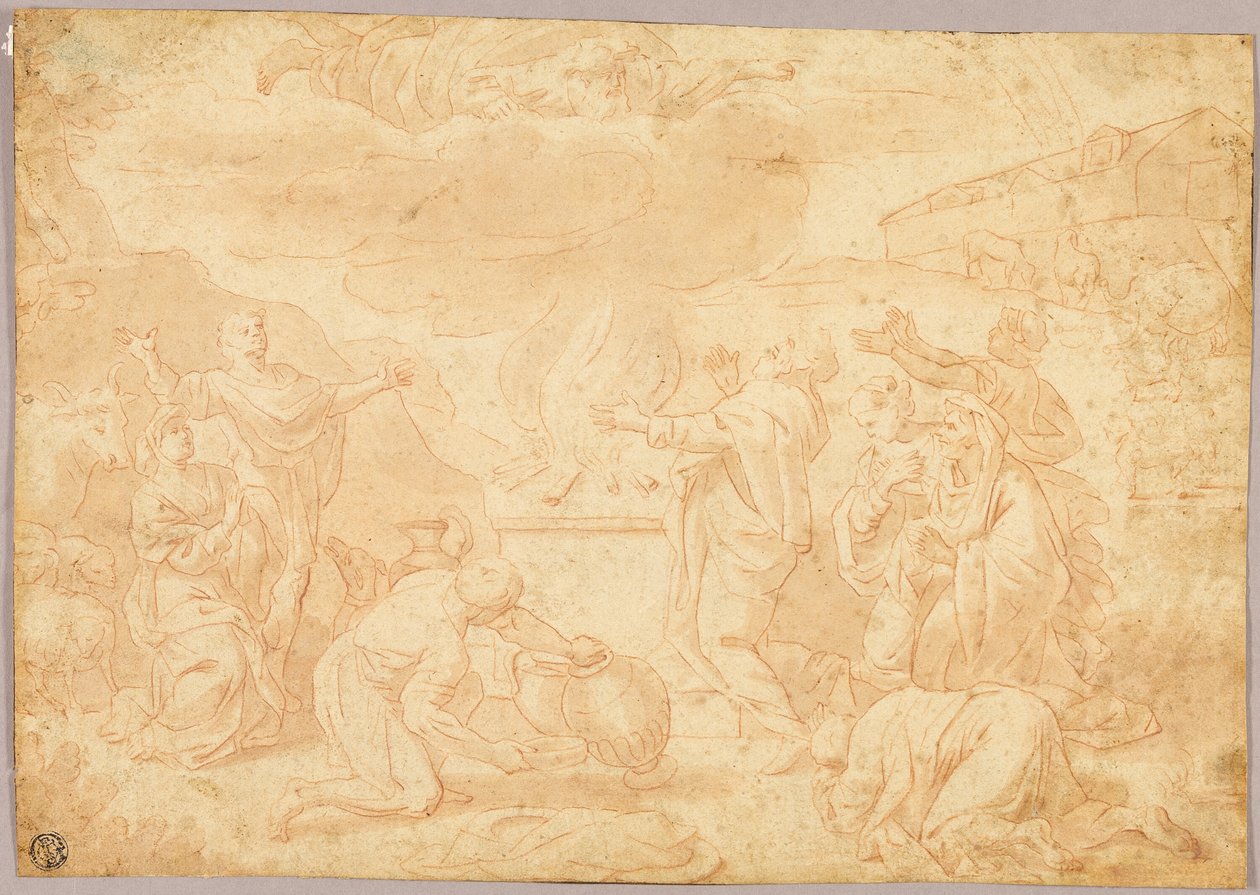 Le sacrifice de Noé - Nicolas Poussin