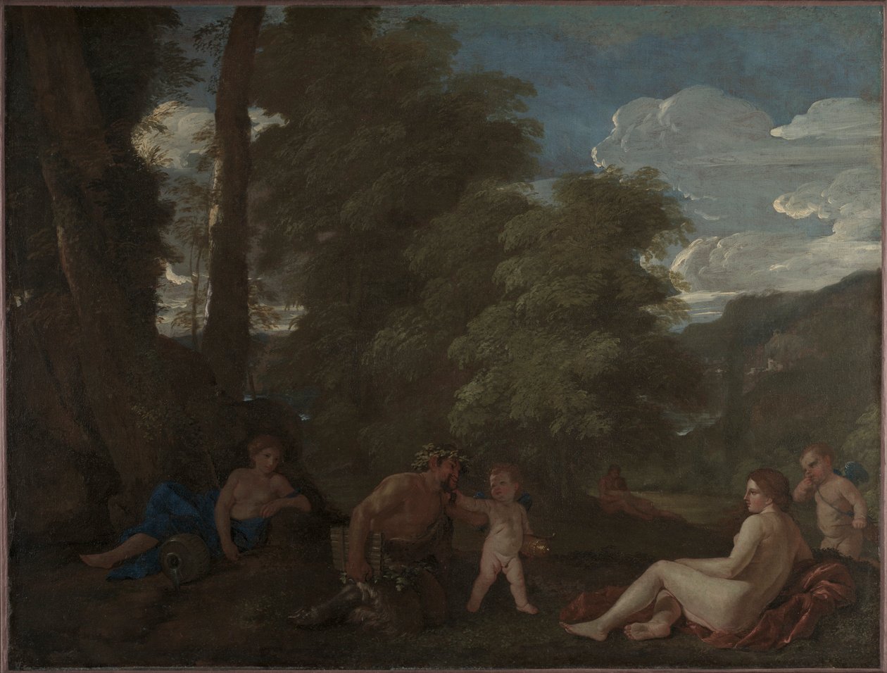 Nymphes et un satyre Amor Vincit Omnia, vers 1625-1627 - Nicolas Poussin