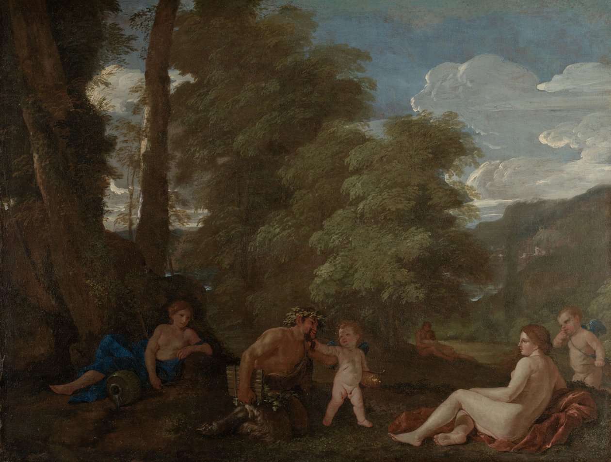 Nymphes et un satyre, ou Amor Vincit Omnia, c.1625-27 - Nicolas Poussin