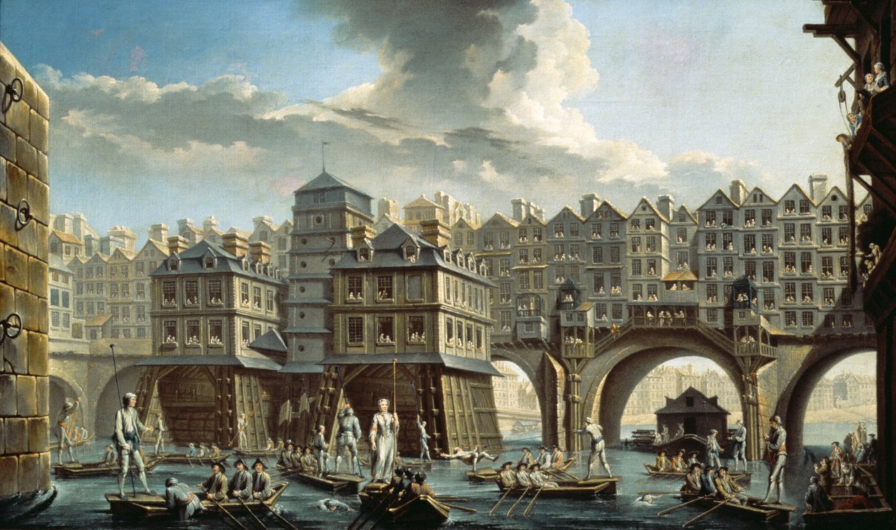 Le concours des bateliers devant le Pont Neuf, Paris - Nicolas Raguenet