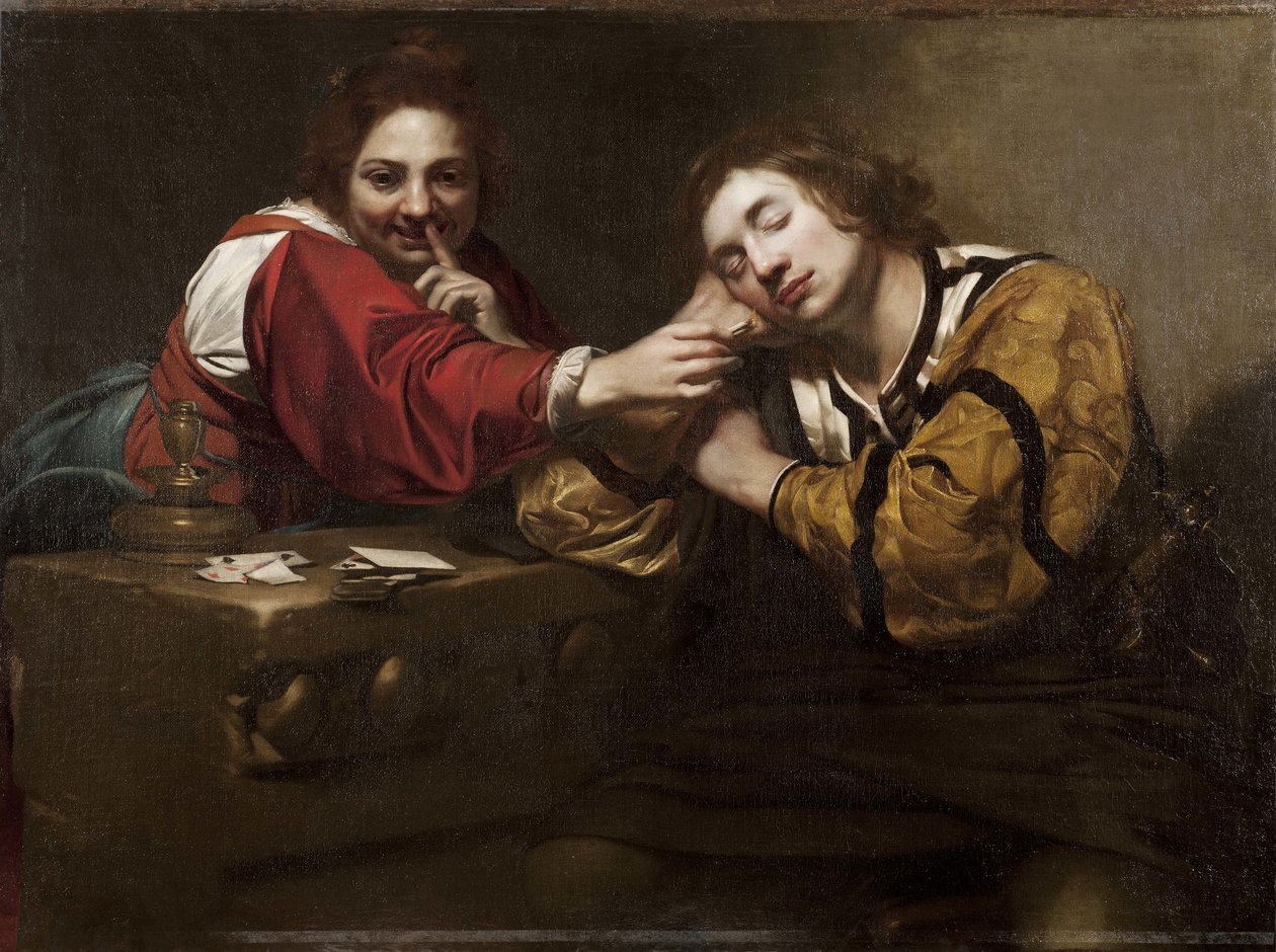 Dormeur réveillé par une jeune femme avec une mèche allumée - Nicolas Regnier