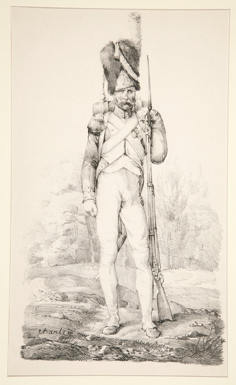 Grenadier à pied de la Vieille Garde, de la série La Vieille Armée Française - Nicolas Toussaint Charlet
