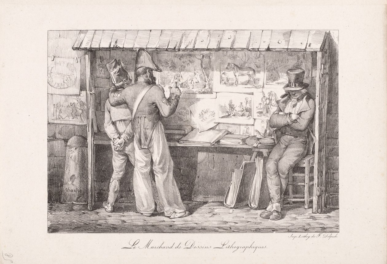 Le marchand de dessins lithographiques - Nicolas Toussaint Charlet