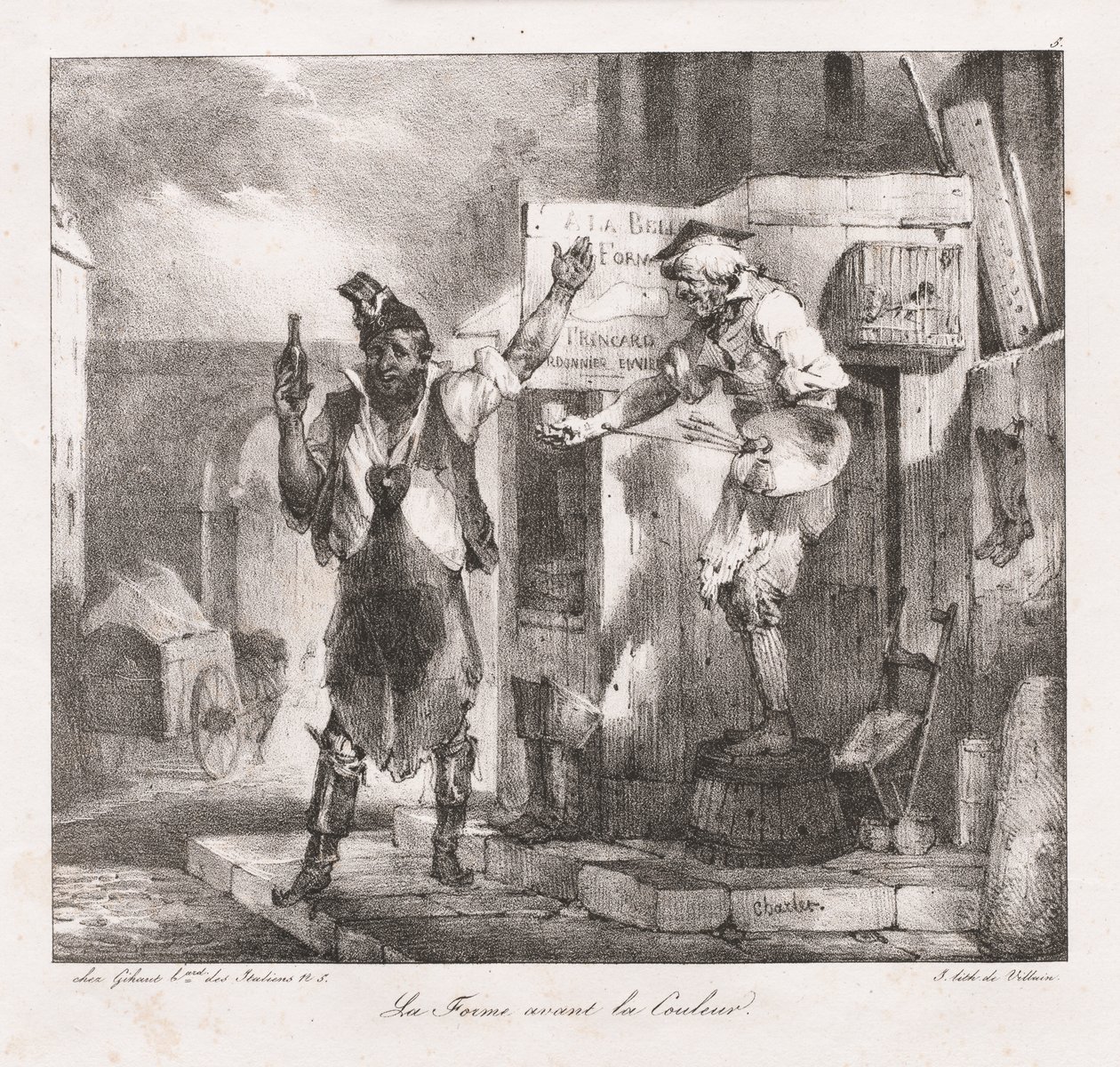 Esquisses lithographiques par Charlet : La forme avant la couleur - Nicolas Toussaint Charlet