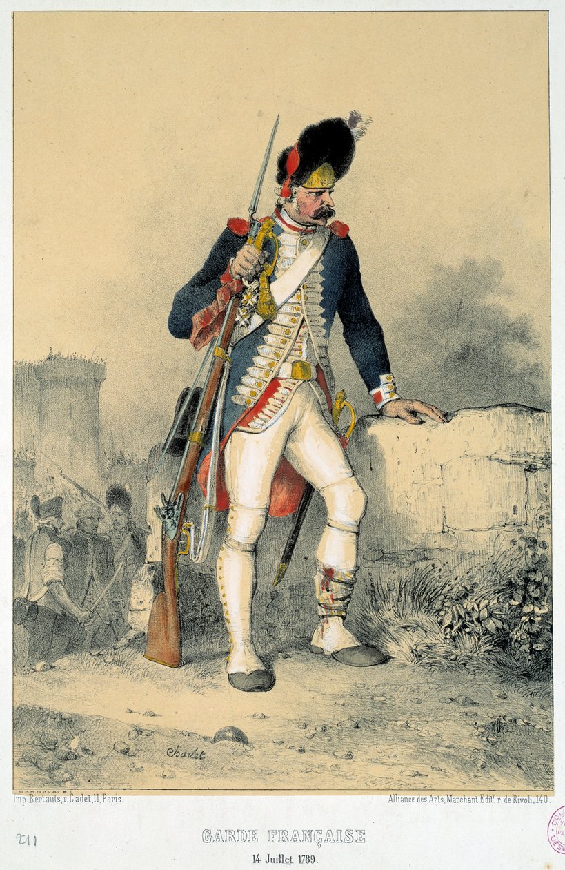 Membre de la garde française (14 juillet 1789). Gravure de Nicolas Toussaint Charlet (1792-1845) - Nicolas Toussaint Charlet