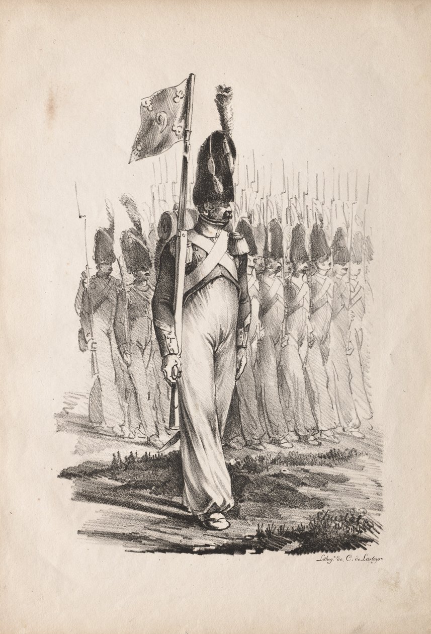Costumes militaires : Carabiniers Sergent, Guide Général, 1817-1818 - Nicolas Toussaint Charlet