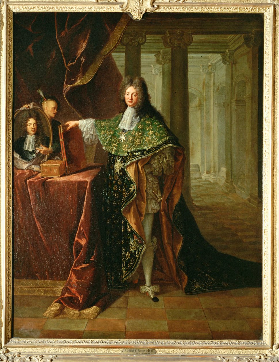 Jean-Baptiste Colbert, marquis de Torcy, neveu du grand Colbert ; ministre et diplomate au service de Louis XIV ... (peinture sur toile) - Nicolas de Largillière