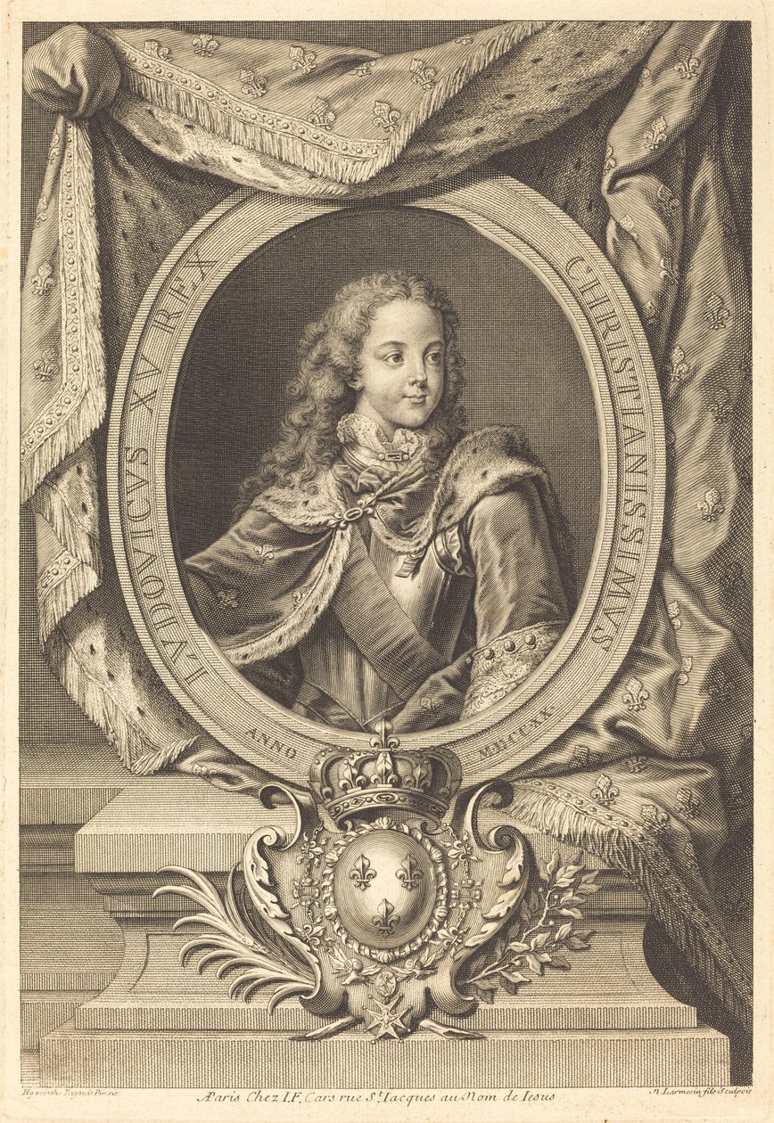 Louis XV - Nicolas de Larmessin IV after Hyacinthe Rigaud