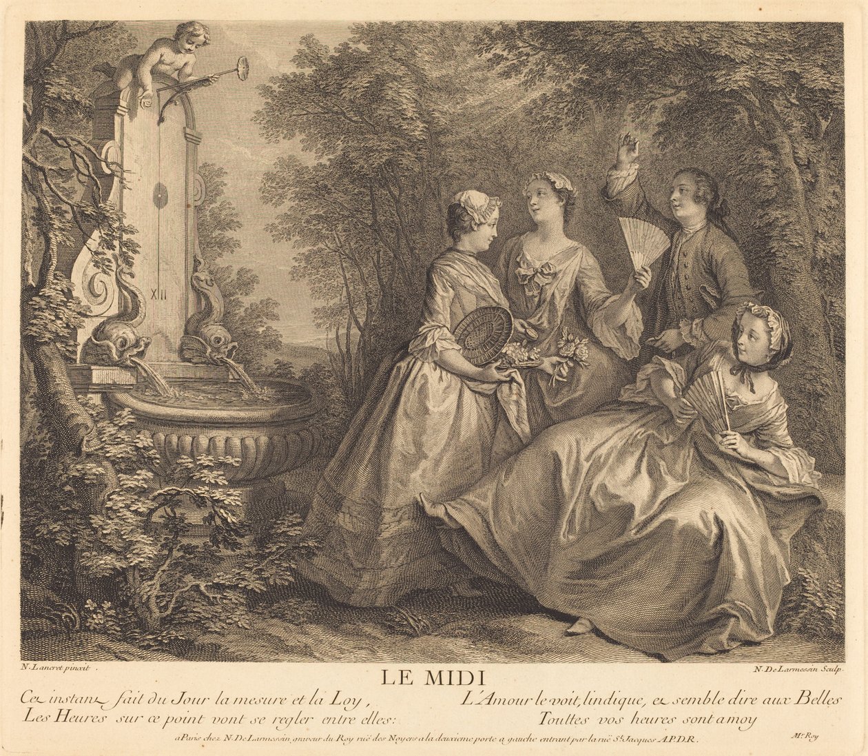Le midi - Nicolas de Larmessin IV after Nicolas Lancret