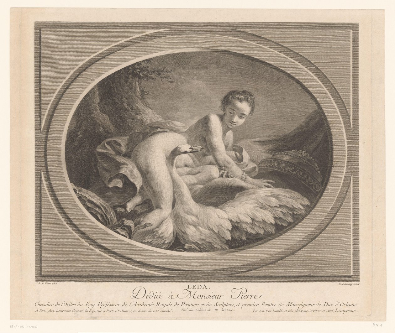 Léda et le cygne - Nicolas de Launay (goudsmid)