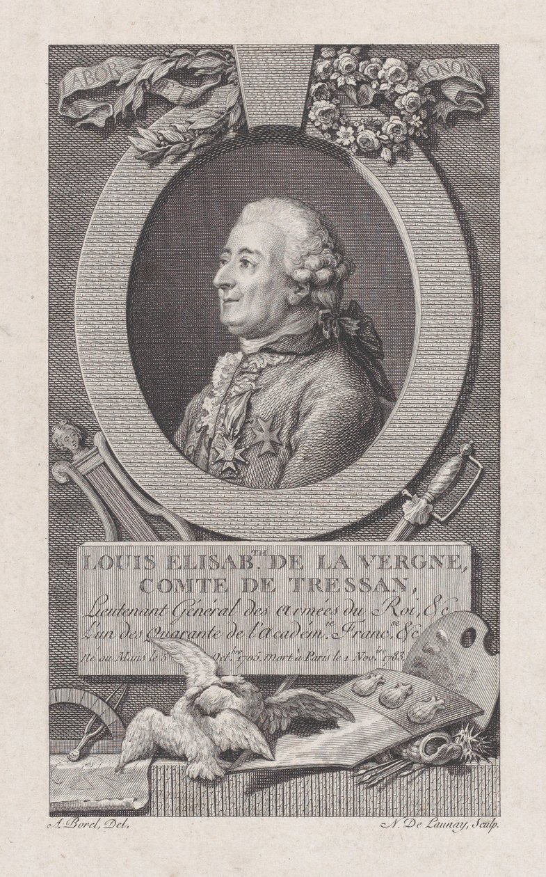 Portrait de Louis Elisabeth de La Vergne, Comte de Tressan, 1783-92 - Nicolas de Launay