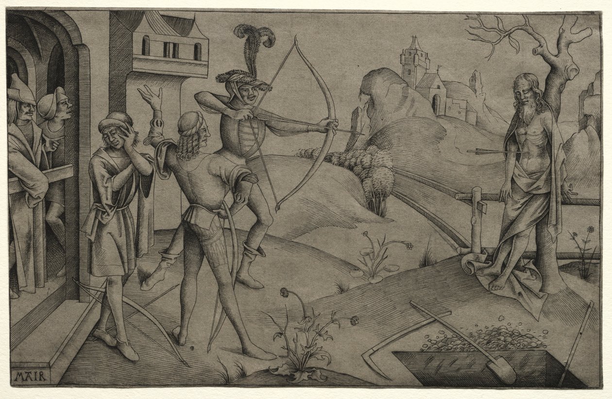 Les Fils du Roi Tirant sur le Corps de leur Père Mort, 1495-1504 - Nicolaus Alexander Mair von Landshut