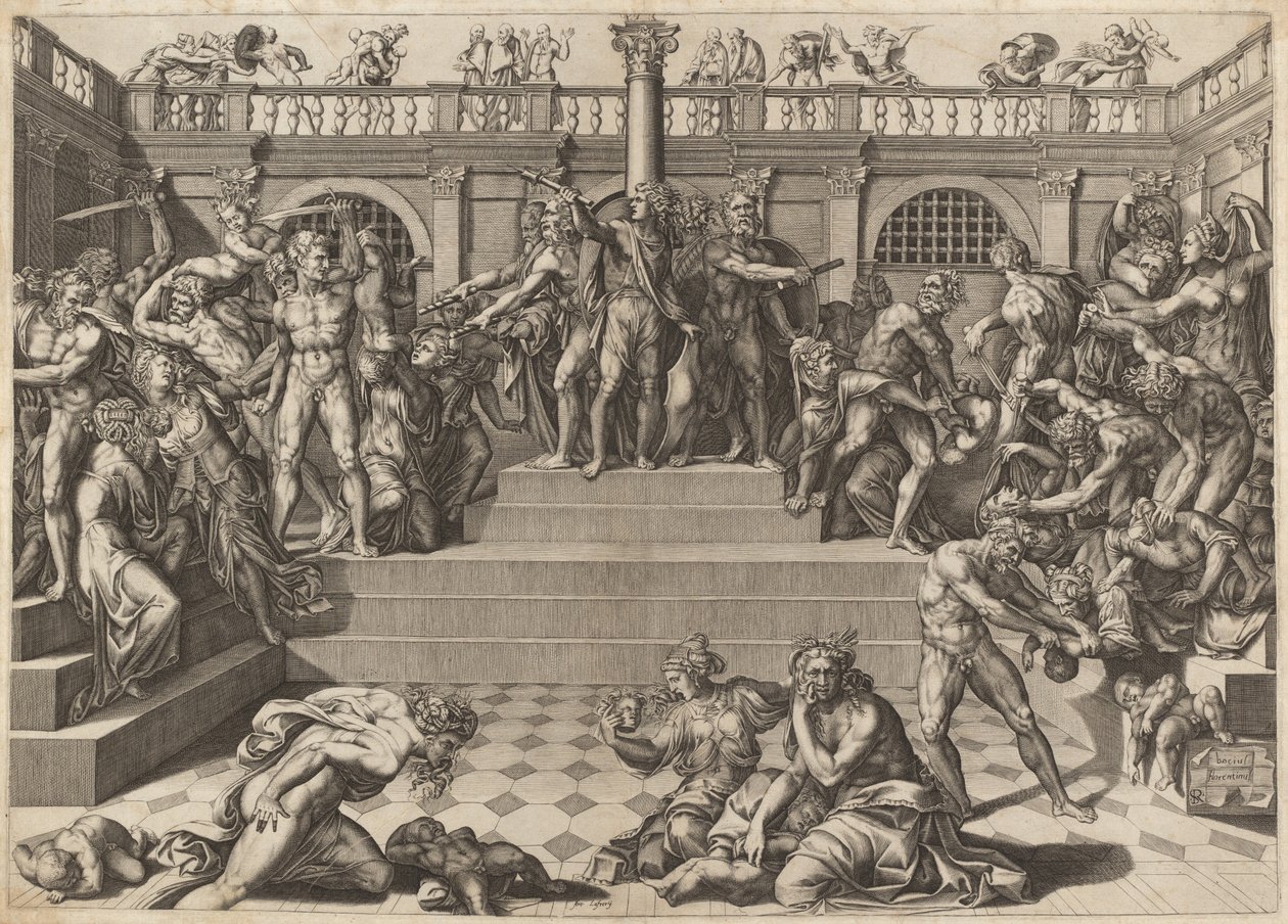 Le Massacre des Innocents - Nicolaus Beatrizet, after Marco Dente, after Baccio Bandinelli