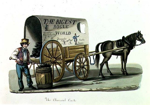 Le Chariot de Charbon, vers 1840-44 - Nicolino Calyo
