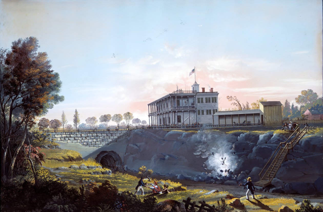Vue du tunnel du chemin de fer de Harlem - Nicolino Calyo