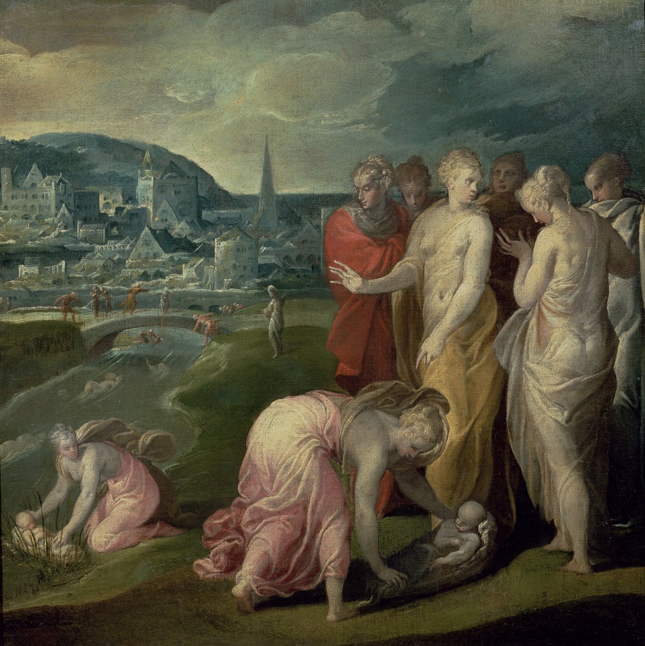 La découverte de Moïse - Nicolo dell Abate