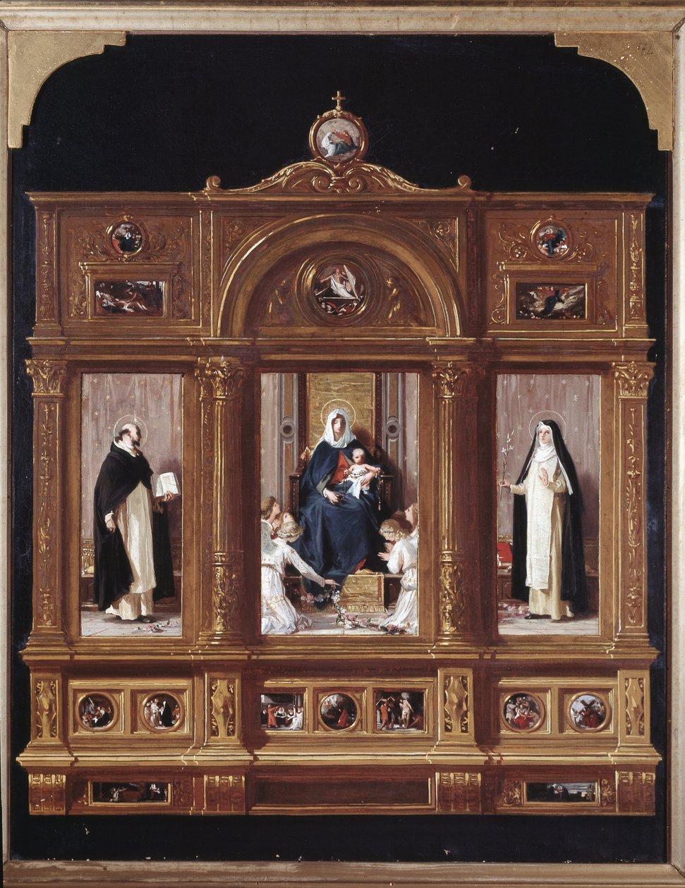 Vierge du rosaire (Représentation en mise en abyme d