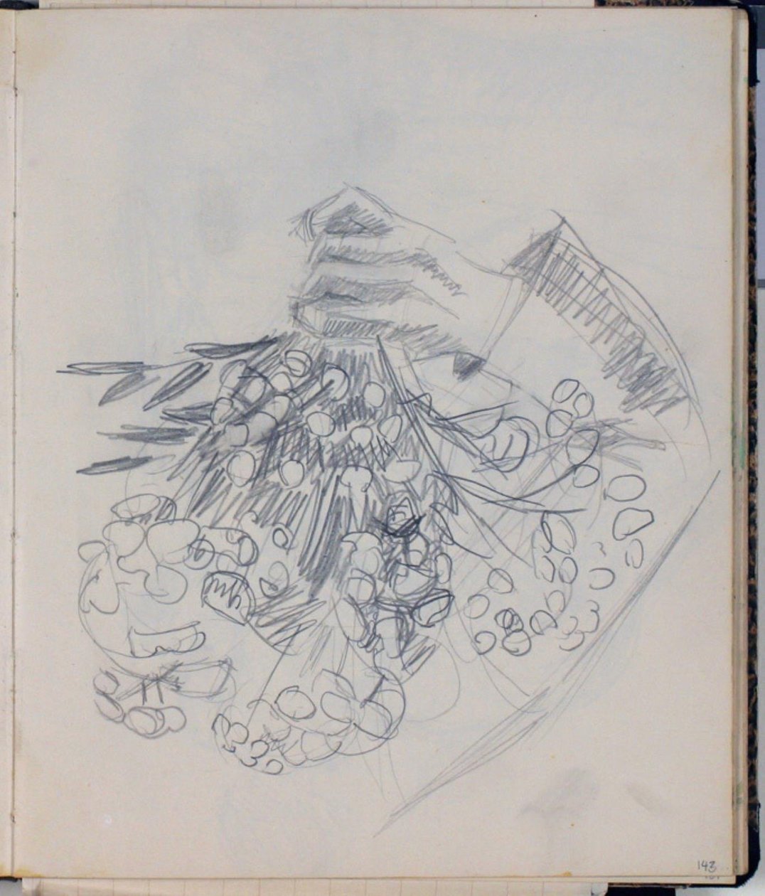 Le bras droit de H. C. Andersen. Esquisse pour "La prairie de Nysø" (Odense) - Niels Larsen Stevns
