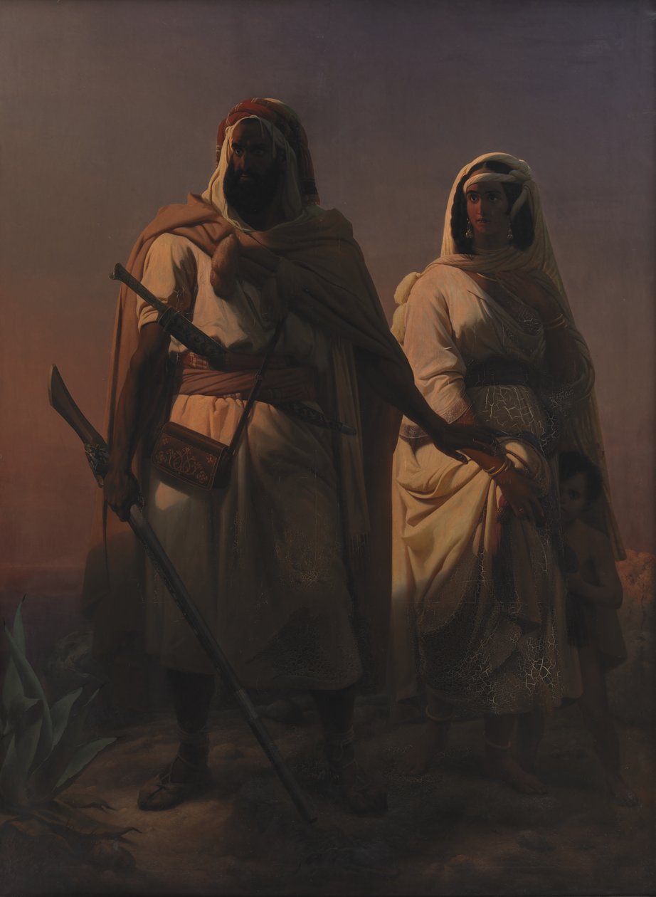 Une famille arabe dans le désert - Niels Simonsen