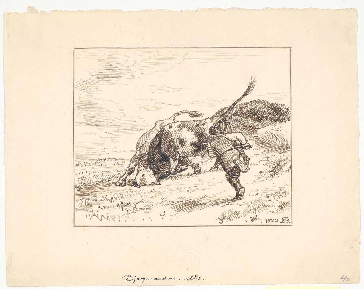 Les montagnards se battent - Niels Skovgaard