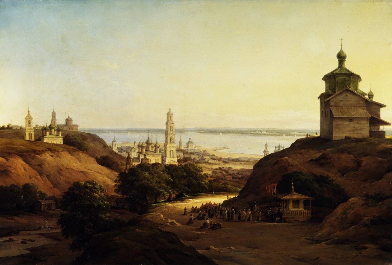 Vue de Yuryev-Povolzhsky - Nikanor Grigoryevich Chernetsov