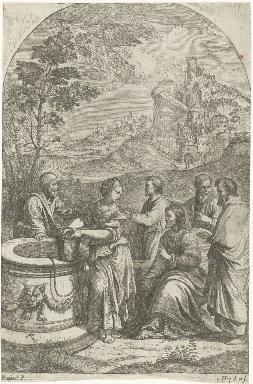 Christ et la femme samaritaine - Nikolaas van Hoy