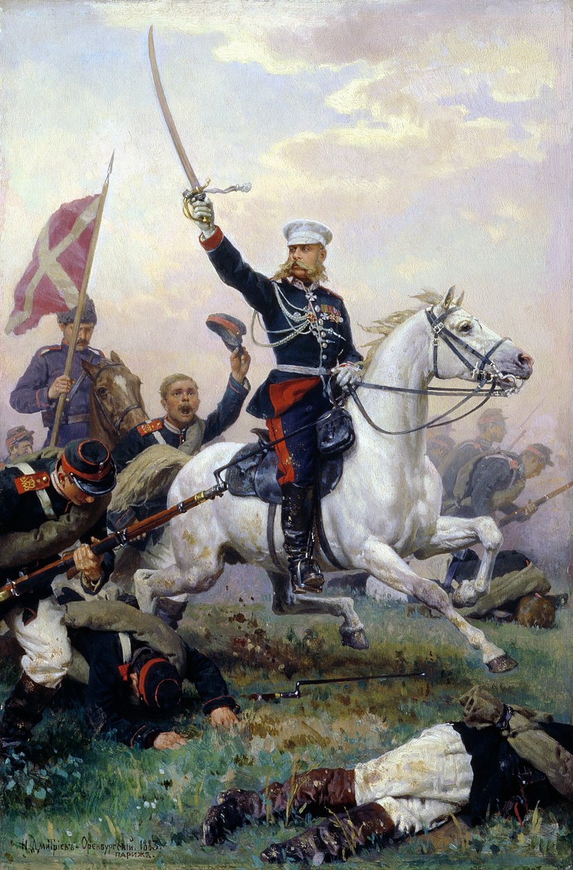Général M.D. Skobelev dans la guerre russo-turque, 1883 - Nikolai Dmitrievich Dmitriev Orenburgsky