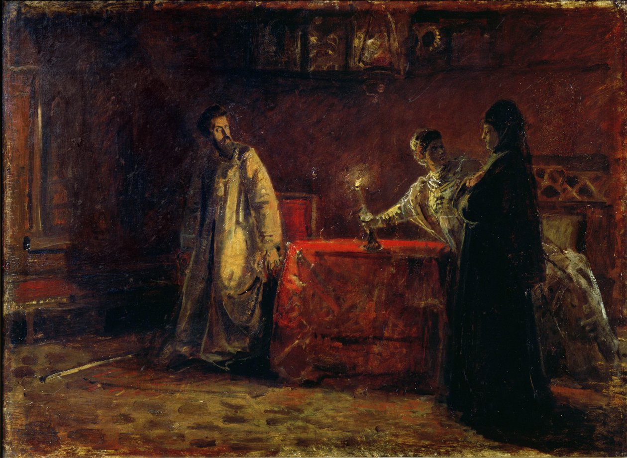 Tsar Boris Godounov (1551-1605) et Tsarine Martha, 1874 - Nikolai Nikolajevitch Gay