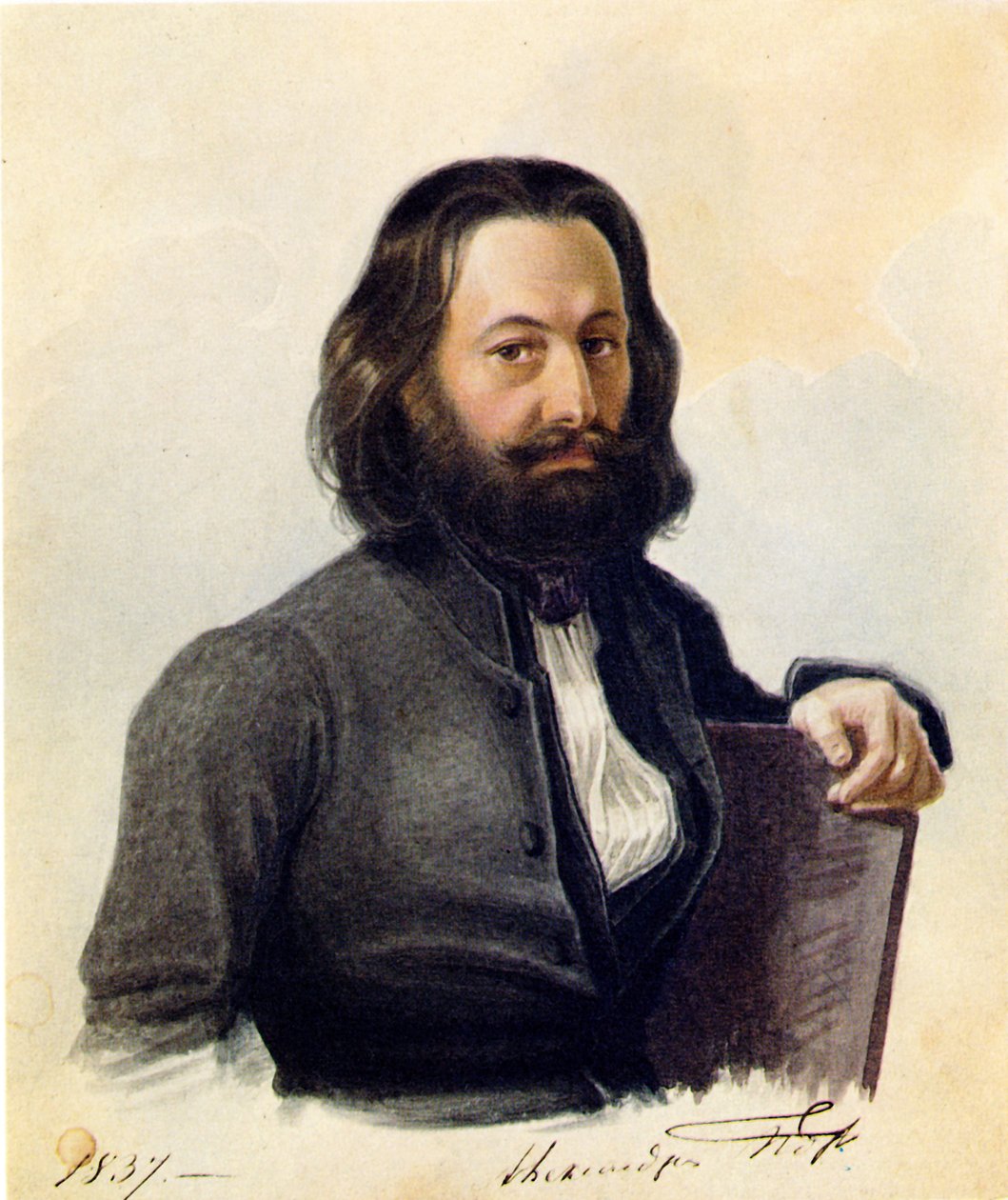 Portrait du décembriste Alexandre V. Podzhio 1798-1873, 1837 - Nikolai Alexandrovich Bestuzhev