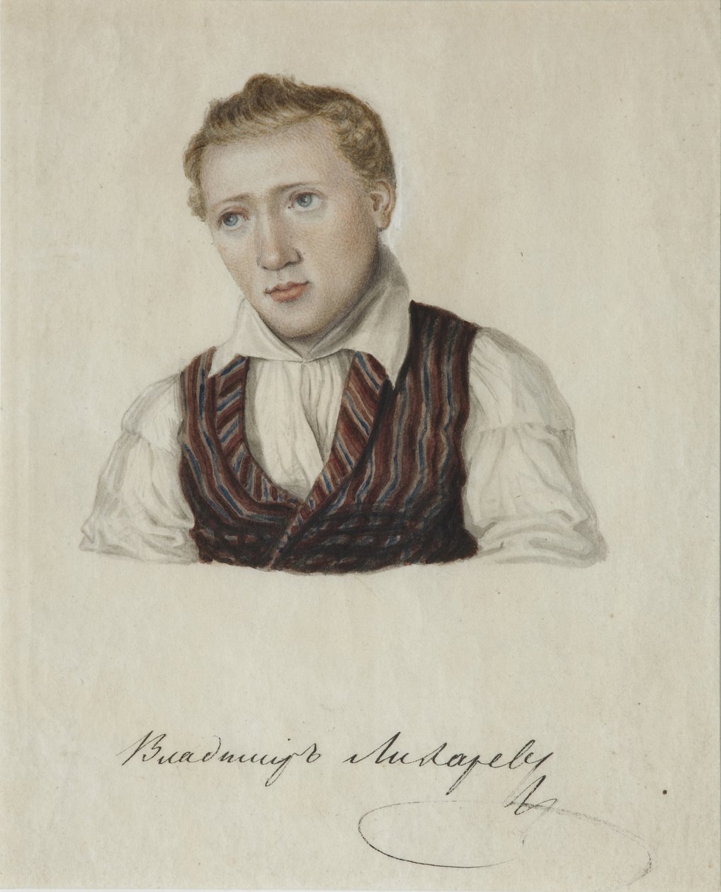 Portrait du Décembriste Vladimir Nikolaïevitch Likharev 1803-1840, 1828 - Nikolai Alexandrovich Bestuzhev