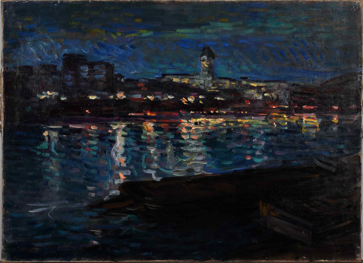 La Seine la nuit, vers 1905 - Nikolai Alexandrovich Tarkhov