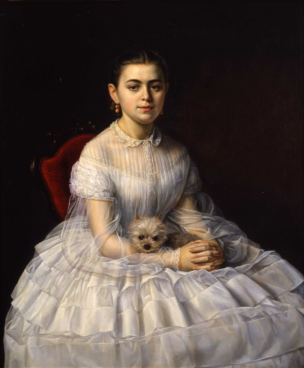 Portrait de Varvara Alexandrovna Morozova, née Khludova - Nikolai Andreyanovich Zavaruev