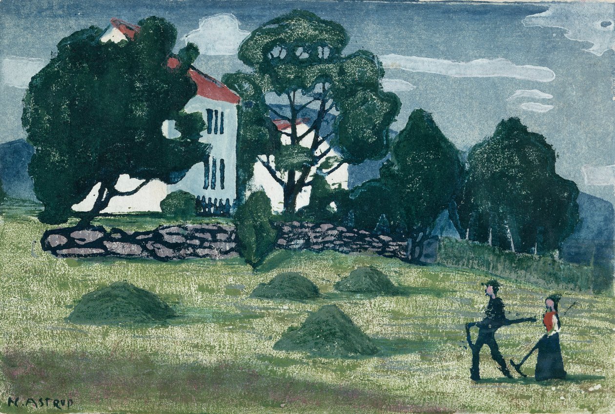 Retour à la maison après le travail - Nikolai Astrup