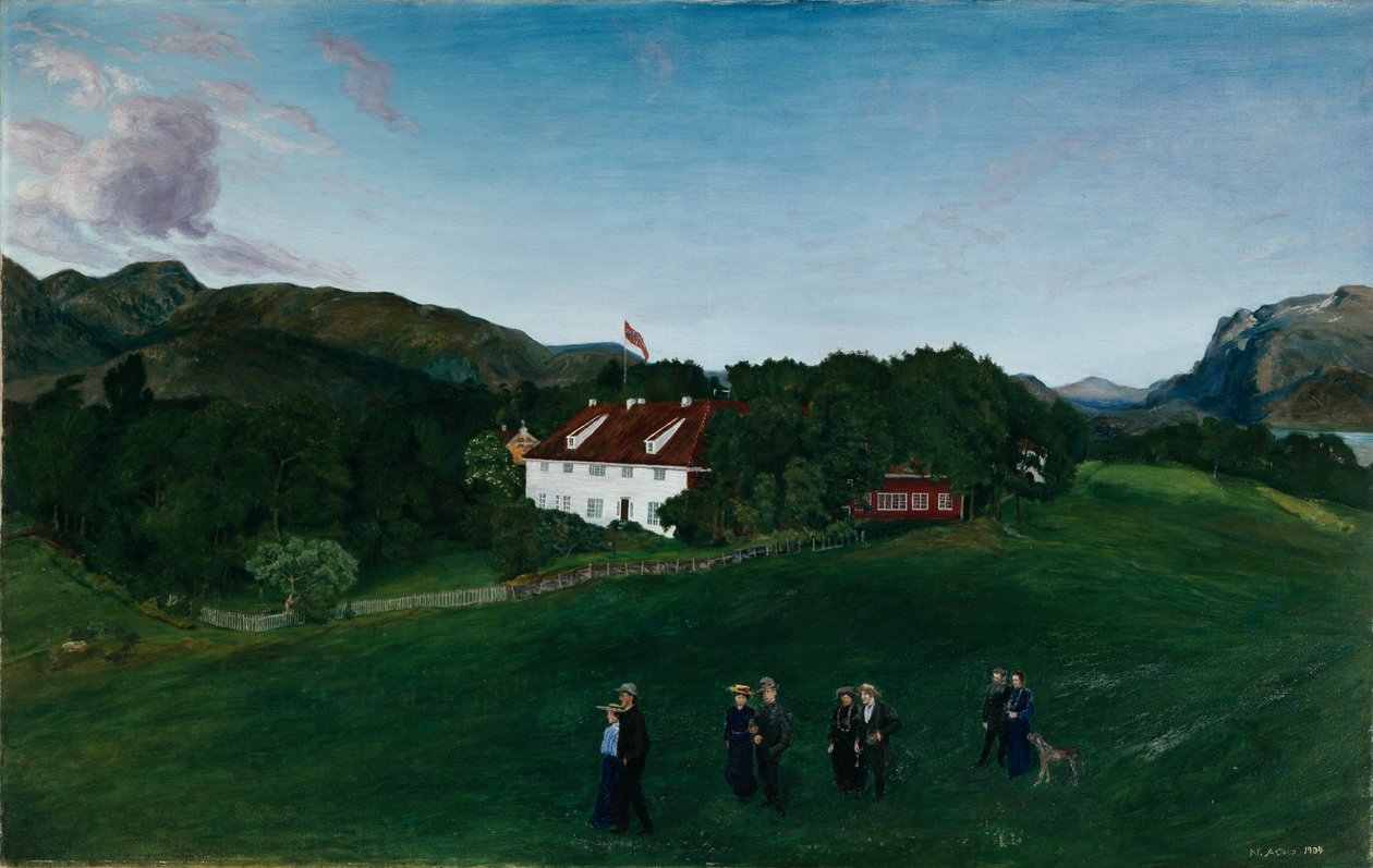 Svanøe Hovedgård, vers 1904 - Nikolai Astrup