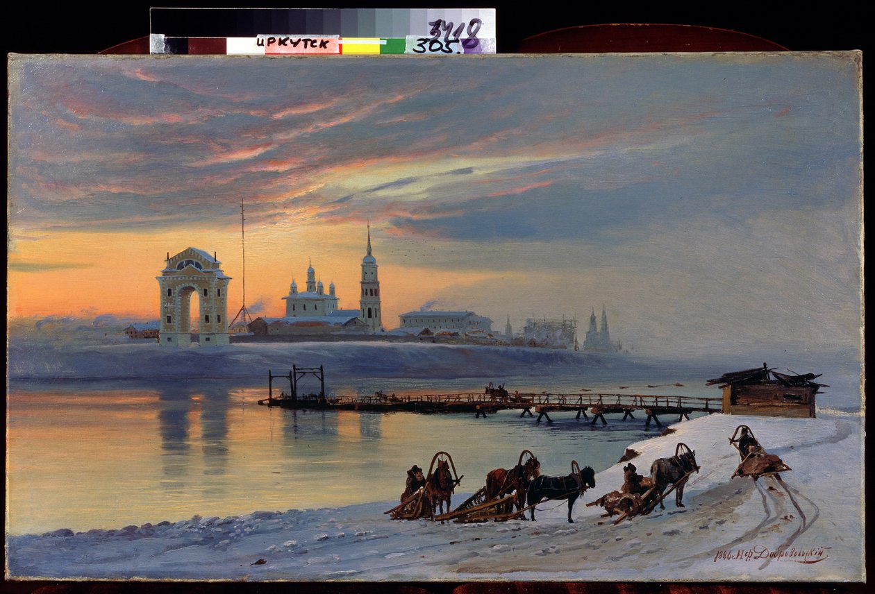 Vue du fleuve Angara à Irkoutsk en Sibérie - Nikolai Florianovich Dobrovolsky