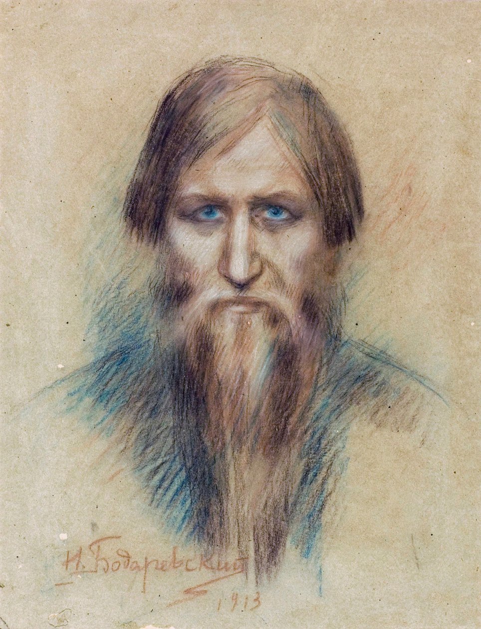 Portrait du mystique russe Grigori Iefimovitch Raspoutine - Nikolai K. Bodarevski