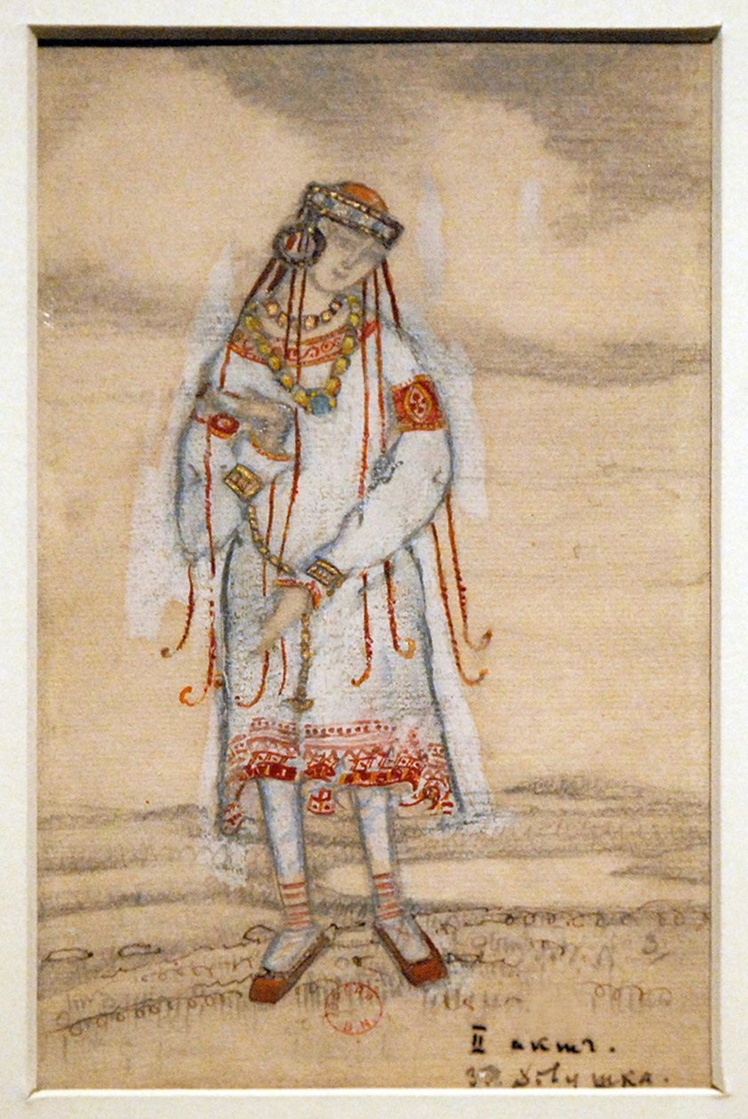 Conception de costume pour le ballet Le Sacre du Printemps par I. Stravinsky, 1912 - Nikolai Konstantinowitsch Roerich