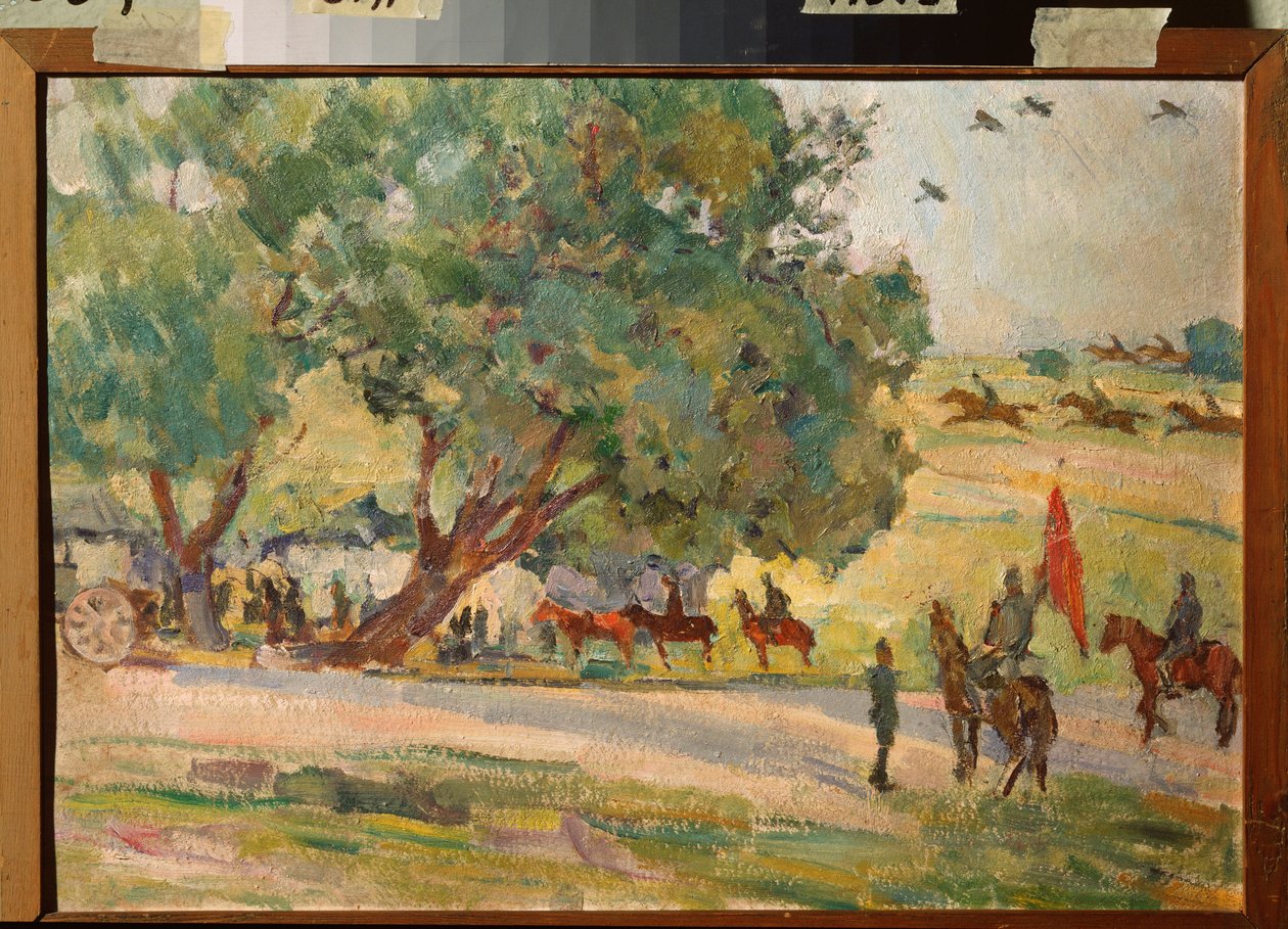 Manœuvres militaires dans les environs de Moscou - Œuvre de Nikolai Pavlovich Ulyanov (1875-1949) - Nikolai Pavlovich Ulyanov
