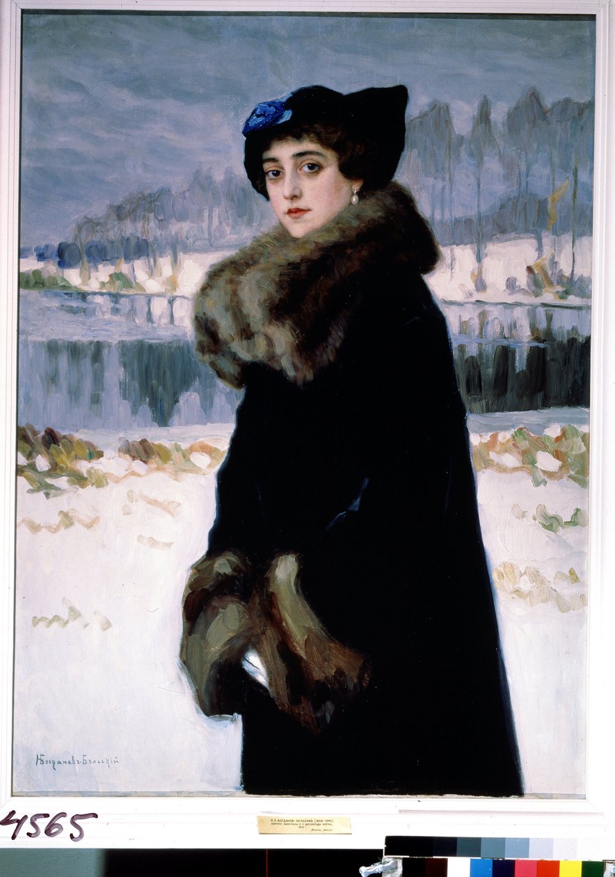 Portrait de la ballerine Lyudmila Mesaksudi Barash - Nikolai Petrovich Bogdanov Belsky