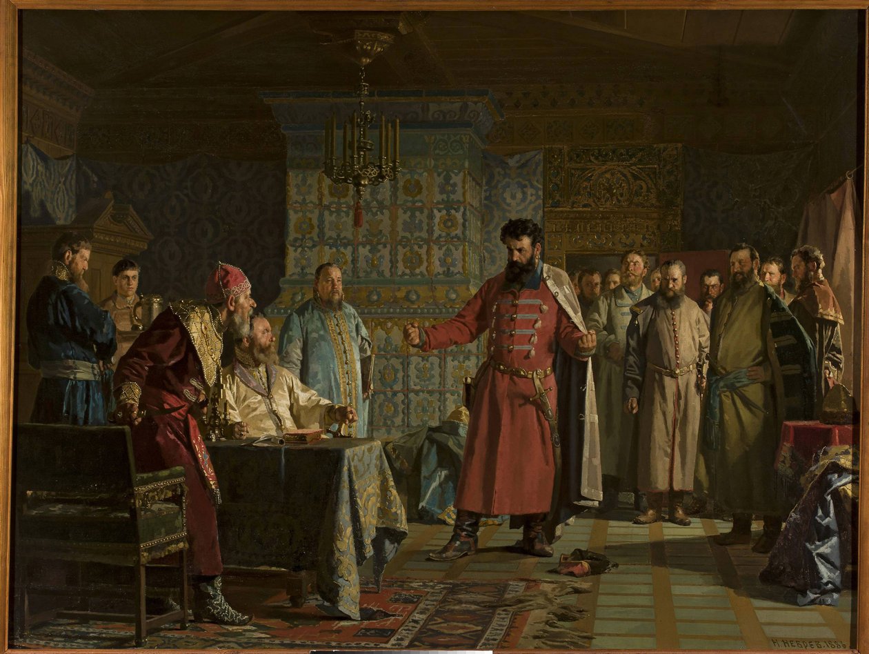 La querelle de Zakhary Petrovich Lyapunov avec le tsar Vassili IV Chouiski au Kremlin - Nikolai Vasilievich Nevrev