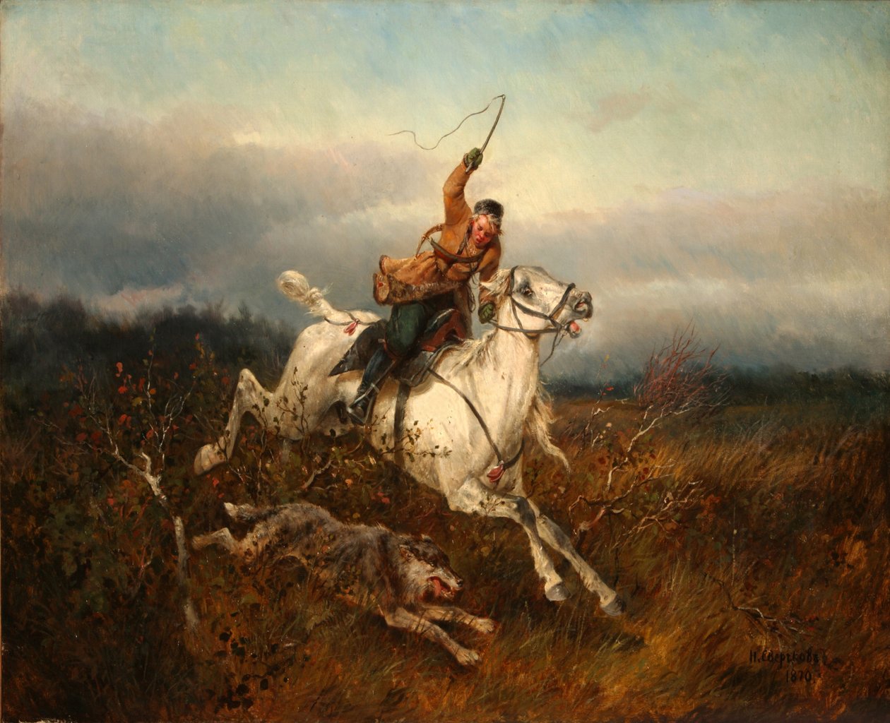 Chasse au loup, 1870 - Nikolai Yegorovich Sverchkov