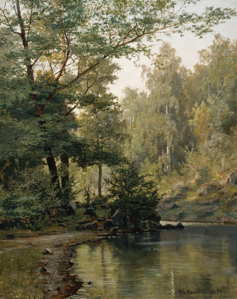 Lac forestier (peinture à l