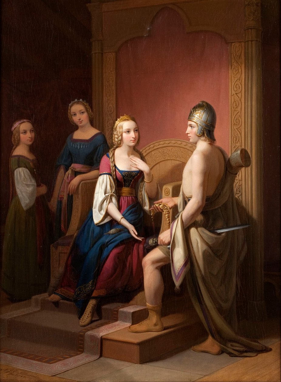 Heimdall rend le Brisingamen à Freya, 1846 - Nils Jakob Blommér