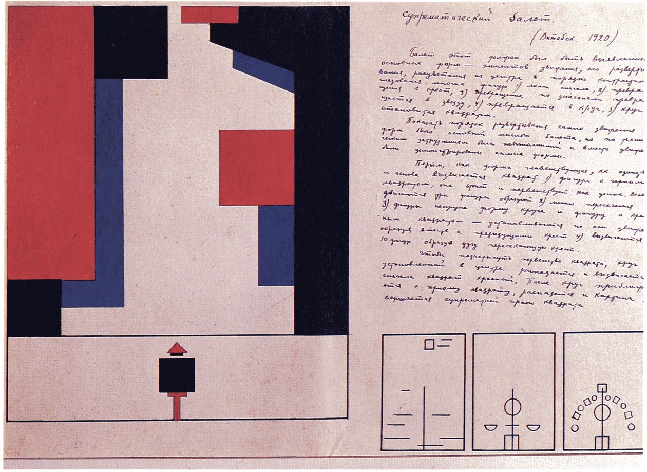 Conception de ballet suprématiste, 1920 - Nina Iosifovna Kogan