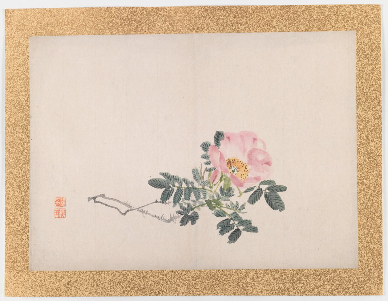 Sans titre (Rose rose), 1855 - Nishiyama Hoen
