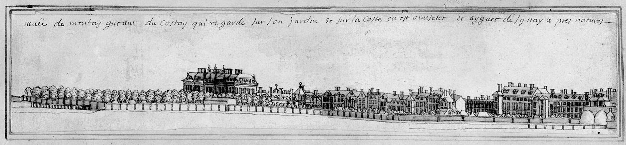 Montagu House, vers 1700 (plume et encre) - Noel Gasselin